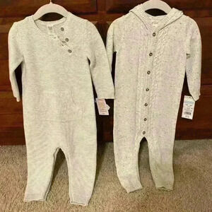 Cat and Jack and Carters One-piece Sweater NWT Lot of 2 12M